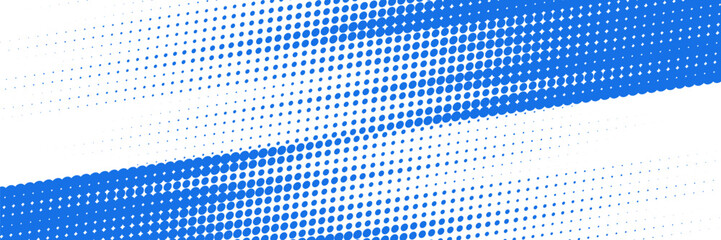 Dots halftone white and blue color pattern gradient grunge texture background. Dots pop art comics sport style vector illustration halftone. modern