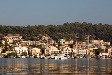 Fototapeta premium Kefalonia - Greece - August 15, 2025: Argostoli town view, Kefalonia, Greece.