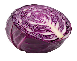 Obraz premium red cabbages isolated on transparent white background full depth of field clipping path