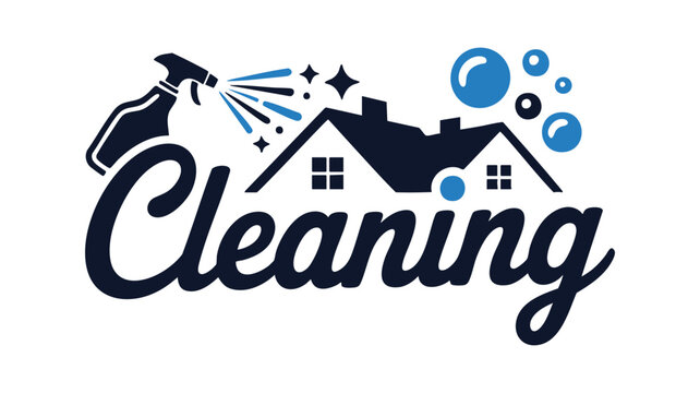 Professional house cleaning service logo sparkle shine homes residential cleaning business