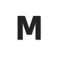 Dynamic Textured Black Letter M