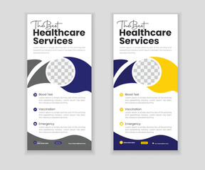 Professional Medical Roll-Up Banner, DL Flyer, and Rack Card Template