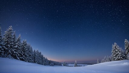 winter night landscape