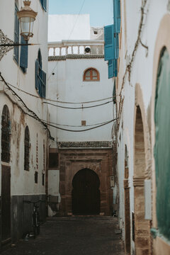 Les rues de la m&eacute;dina du zouk d'Essaouira au Maroc