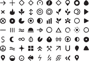 Minimalist Black and White Icon Collection