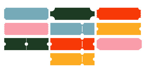 Empty Ticket Coupon Blank. Voucher Shape Frame Icon.. Vector Illustration Design