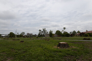 Tornado damage in Forest Park, St. Louis, Missouri after May 16, 2025 tornado