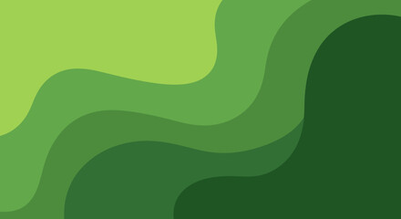 Minimalist Vector Pattern with Organic Curved Shapes in Green Tones for Modern Natural Design