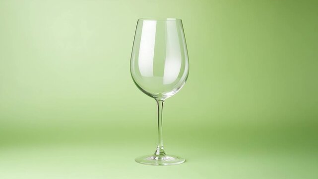 Elegant Transparent Champagne Flute on Soft Green Background Perfect for Celebrations and Special Occasions with Copy Space