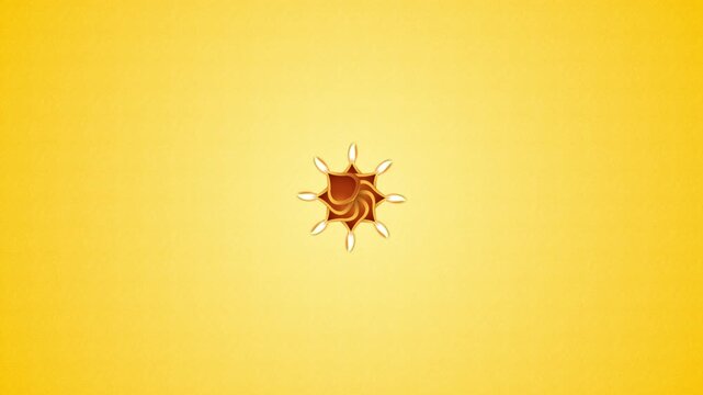 "merry christmas" animated greeting with traditional oil lamps. yellow christmas background with a mandala and burning candles. spiritual christmas motion graphic with traditional indian lamps.