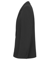 Side view of elegant black blazer for fashion and style concepts