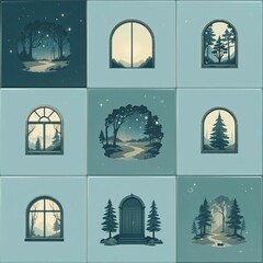 Scenic Views of Forests and Paths in Tranquil Settings