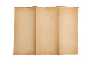 An old, dilapidated piece of paper folded like a booklet