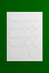 Collection of empty speech bubbles and shapes isolated on white background