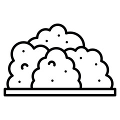 Bush Icon – Green Shrub Vector Illustration for Nature and Landscape Design