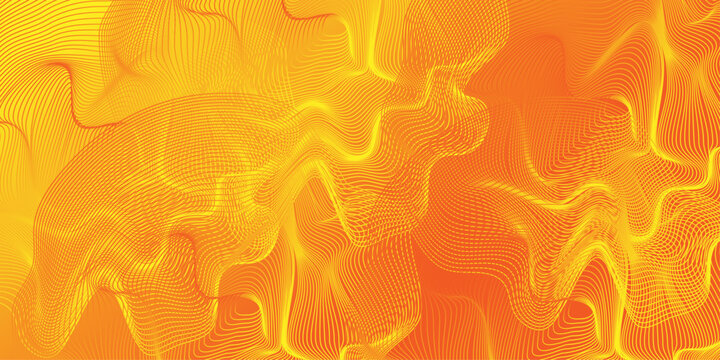 abstract background with rays. Abstract red and yellow gradient background with curved wavy lines. Abstract blurred grainy gradient background texture in color yellow background .

