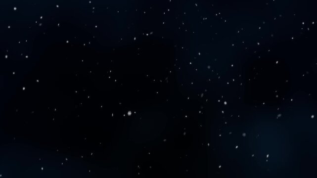 上から降り注ぐ白い雪、粉雪、冬やクリスマスの演出動画03