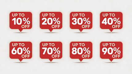 Red Speech Bubble Sale Discount Tags Showing Percentage Off up to,Modern Abstract Neon Digital Tech Background