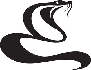 Fototapeta premium Silhouette Style Vector Snake Logo Icon for Modern Branding, Wildlife, Reptile, Tattoo, Sports Team, Security Company, Minimalist Design, and Professional Business Identity Graphic Illustration