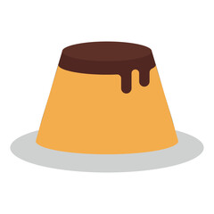 Pudding Icon – Sweet Dessert Vector Illustration for Cafe and Bakery Design