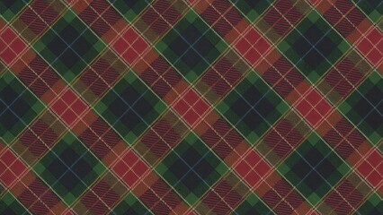 Classic tartan seamless pattern with a traditional scottish design in red, green, and black