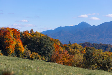 Fototapeta premium Benediktenwand im Herbst