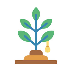 Young plant icon symbolizing growth and sustainability for nature related projects