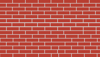 Seamless red brick wall texture with clean white grout lines, perfect for modern architectural backgrounds, graphic design elements, and interior design concepts, offering a vibrant and realistic