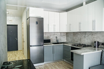 Modern minimalist kitchen with sleek appliances
