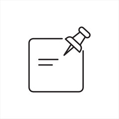 Linear style important note concept illustration icon
