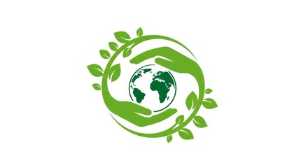 Protect our vibrant planet Earth with green hands and leaves for sustainable future concepts