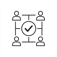 Teamwork and collaboration icon set for business and projects