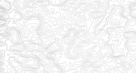 Abstract Mountain Contour Vector Texture. Monoline Topographic Background Pattern