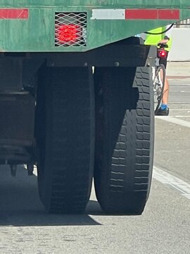 Rear wheels on a truck