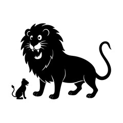 lion afraid of tiny mouse ironic meme