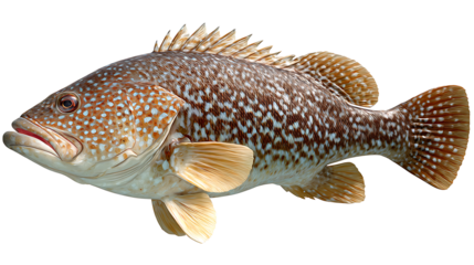 grouper fish isolated on a white background