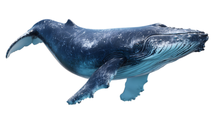 whale isolated on a white background