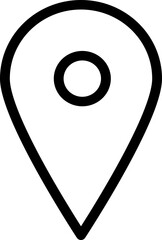 Simple Flat Map Pointer Icon - Navigation Vector, SVG Illustration