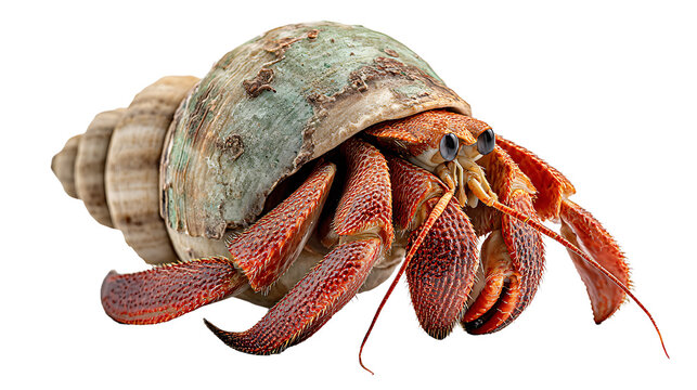 hermit crab isolated on a white background
