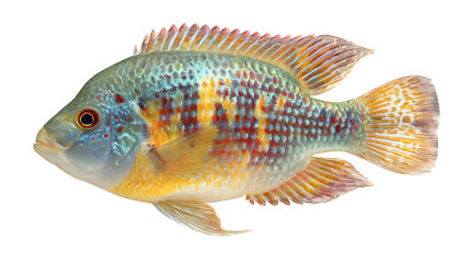 tilapia fish isolated on a white background