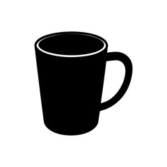 black cup isolated on white