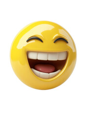 Laughing emoji with wide smile and closed eyes