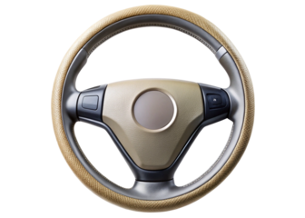 Steering wheel cover isolated on white background