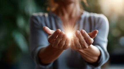 Obraz na płótnie Canvas Hands positioned over body showing chakra energy face obscured reiki healing energy work spiritual healing chakra therapy holistic treatment energy medicine healing touch Obraz na płótnie Canvas Hands positioned over body showing chakra energy face obscured reiki healing energy work spiritual healing chakra therapy holistic treatment energy medicine healing touch