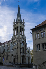 Obraz premium Christkatholic Church of St. Peter and Paul next to Bern City Hall, Bern, Switzerland