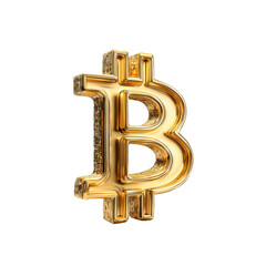 3D golden bitcoin symbol png cryptocurrency png crypto png BTC png coin png digital png finance png blockchain png token png currency png transparent background image