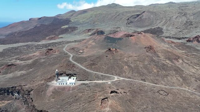 Vista a&eacute;rea del Faro de Orchilla, el hierro, islas canarias
