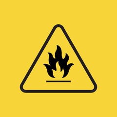 Fire hazard icon flat vector illustration.