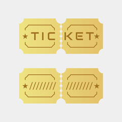 Ticket icon flat vector illustration.