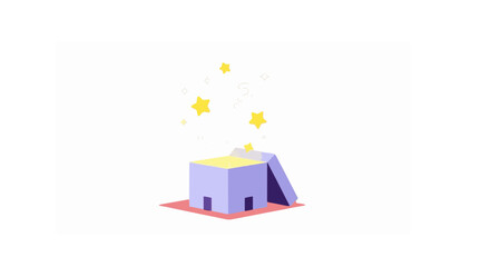 A vibrant conceptual illustration depicting an open gift box emitting a magical golden glow and sparkling stars, symbolizing surprise, reward, and positive discovery